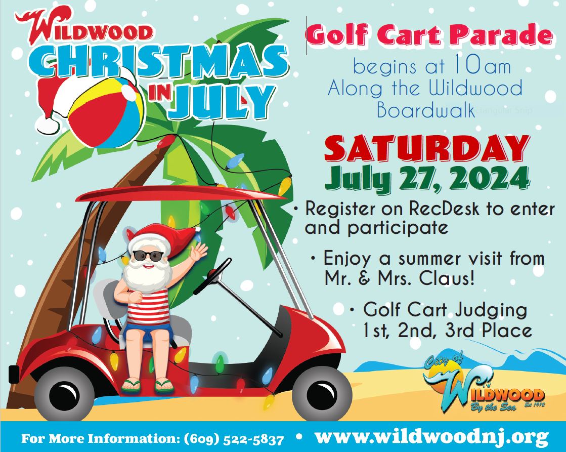 Wildwood golf cart chistmas parade