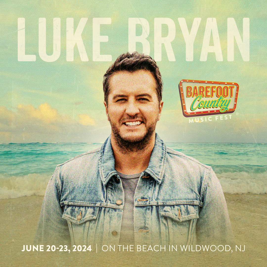 Luke Bryan Announced as First Headliner of The 2024 Barefoot Country