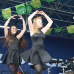 Irish Weekend in Wildwood NJ two girls Irish dancing on stage in black costumes