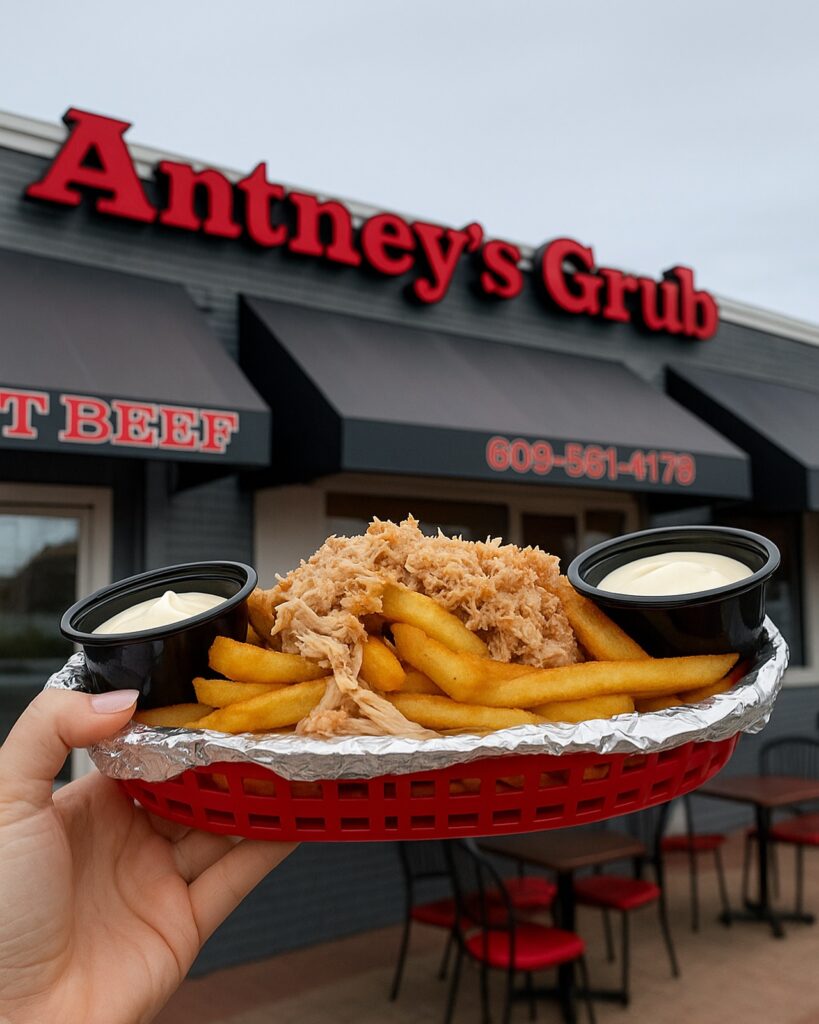 A basket of crab fries outside of Antney's Grub